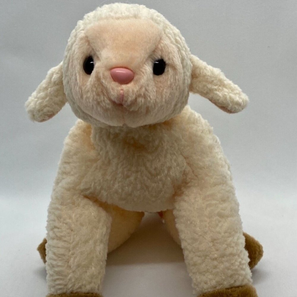 Ty Beanie Babies 1999 EWEY The Lamb Plush Stuffed Animal No Hang Tag EUC Vintage